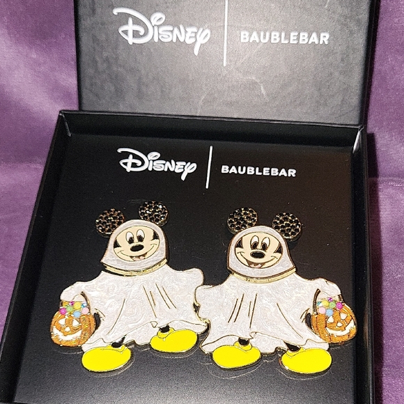 BaubleBar Mickey Mouse Ghost Earrings BNIB - Picture 1 of 2